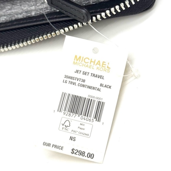 Michael Kors Large Continental Wallet Black Signature - Picture 9 of 9